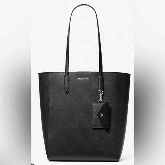 MICHAEL Michael Kors Vincent Large Saffiano Leather Tote Bag With Card Case NWT